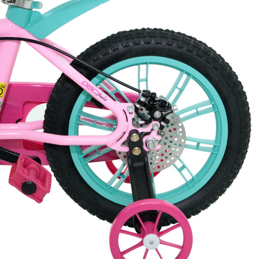 Bicicleta Nathor Aro 14 First Pro Feminina Rosa E Azul