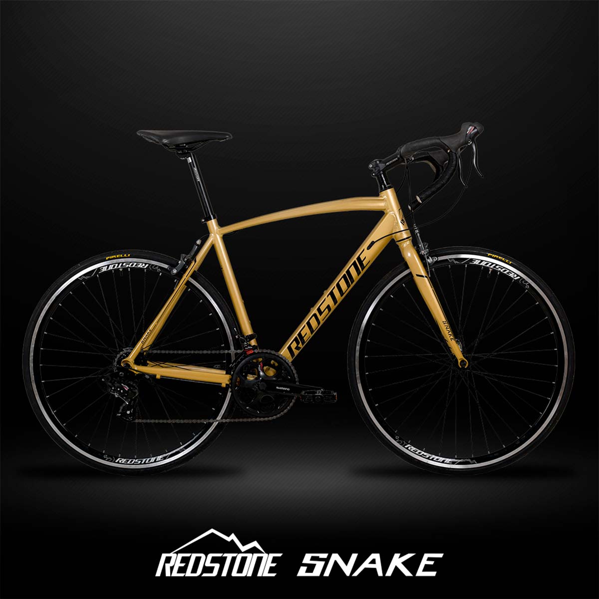 Bicicleta Redstone Snake Speed Aro 700 Shimano Tourney 14V Dourada 21