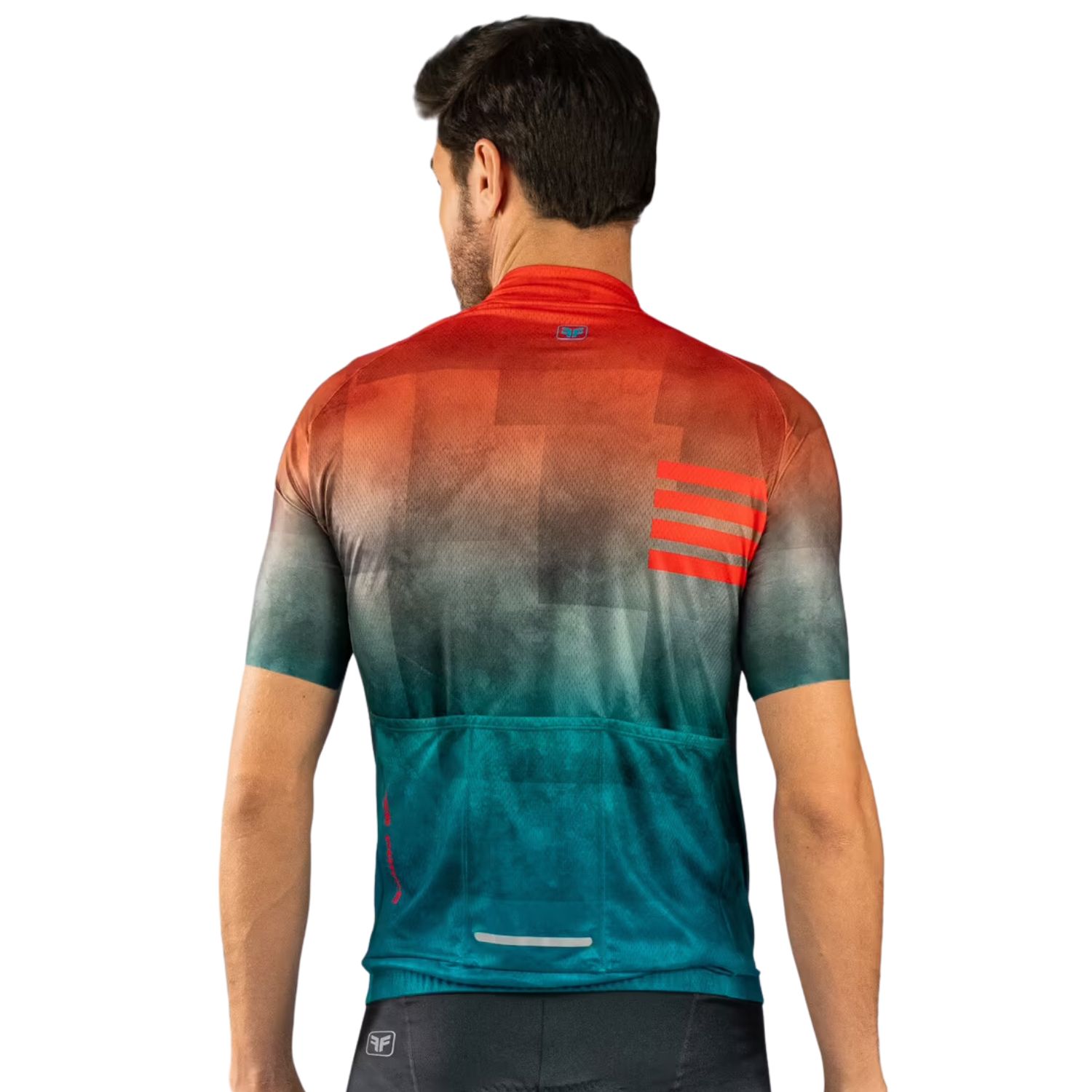 Camisa Freeforce Masculina Basic Ignite Laranja e Azul Confort Ciclismo
