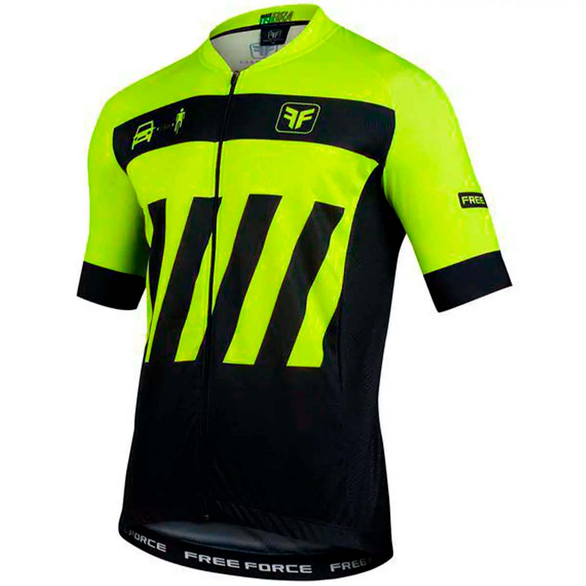 Camisa Freeforce Masculina Sport Transit Amarela Fluor e Preta Ciclismo 21