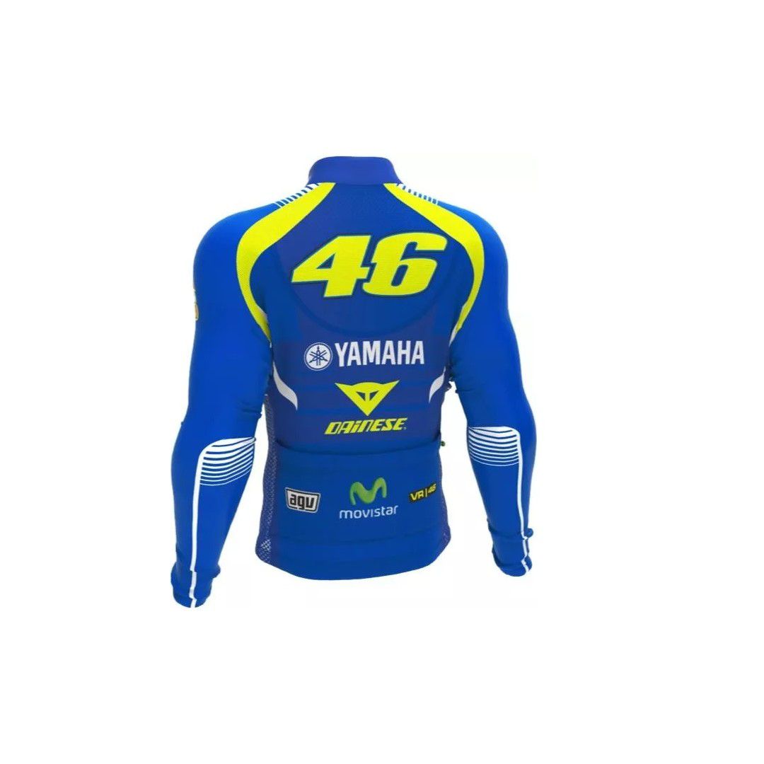 Camisa Manga Longa Ert Valentino Rossi Azul Ciclismo