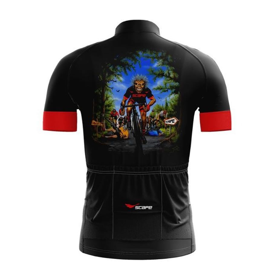 Camisa Scape Rock Cycling Eddie Iron Preta Ciclismo