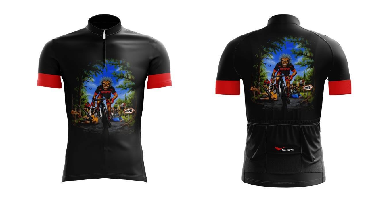 Camisa Scape Rock Cycling Eddie Iron Preta Ciclismo