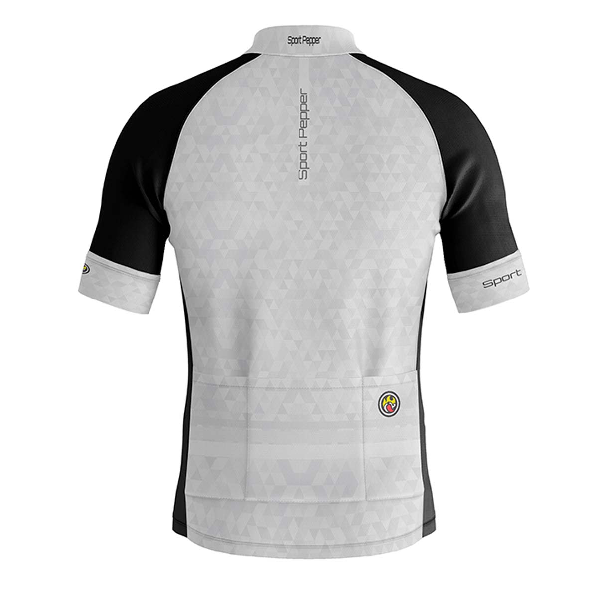 Camisa Sport Pepper Masculina Mangalore Branca e Preta Ciclismo 22