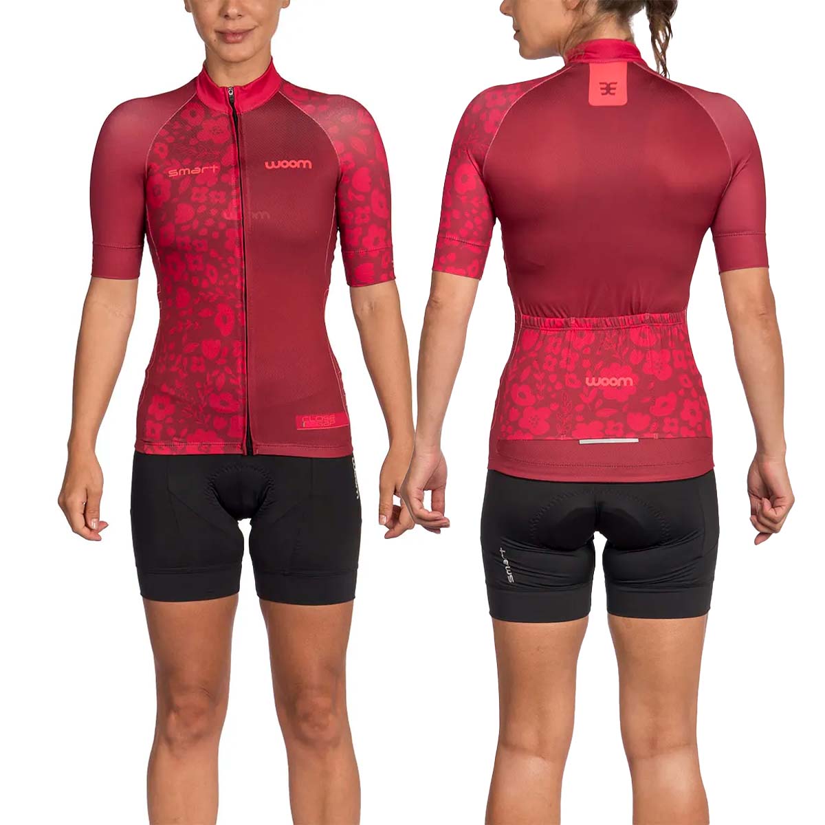 Camisa Woom Feminina Smart Flower Vermelha Ciclismo 22