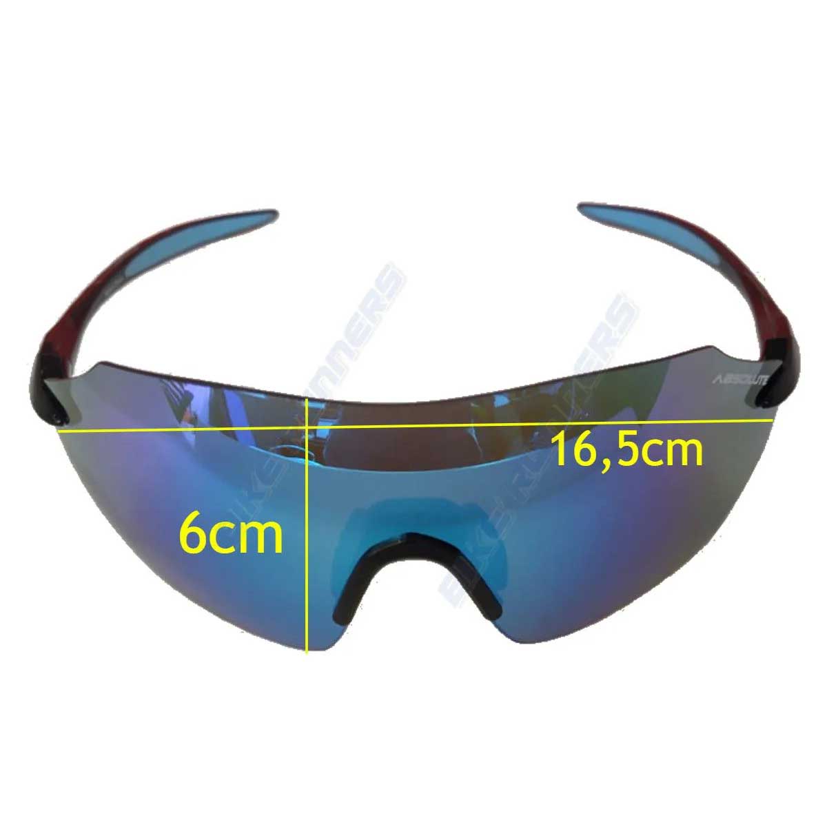 Kit 2 Oculos Para Ciclismo Absolute Prime SL Preto Lente Colorida E SL Preto Lente Azul Espelhada UV 400
