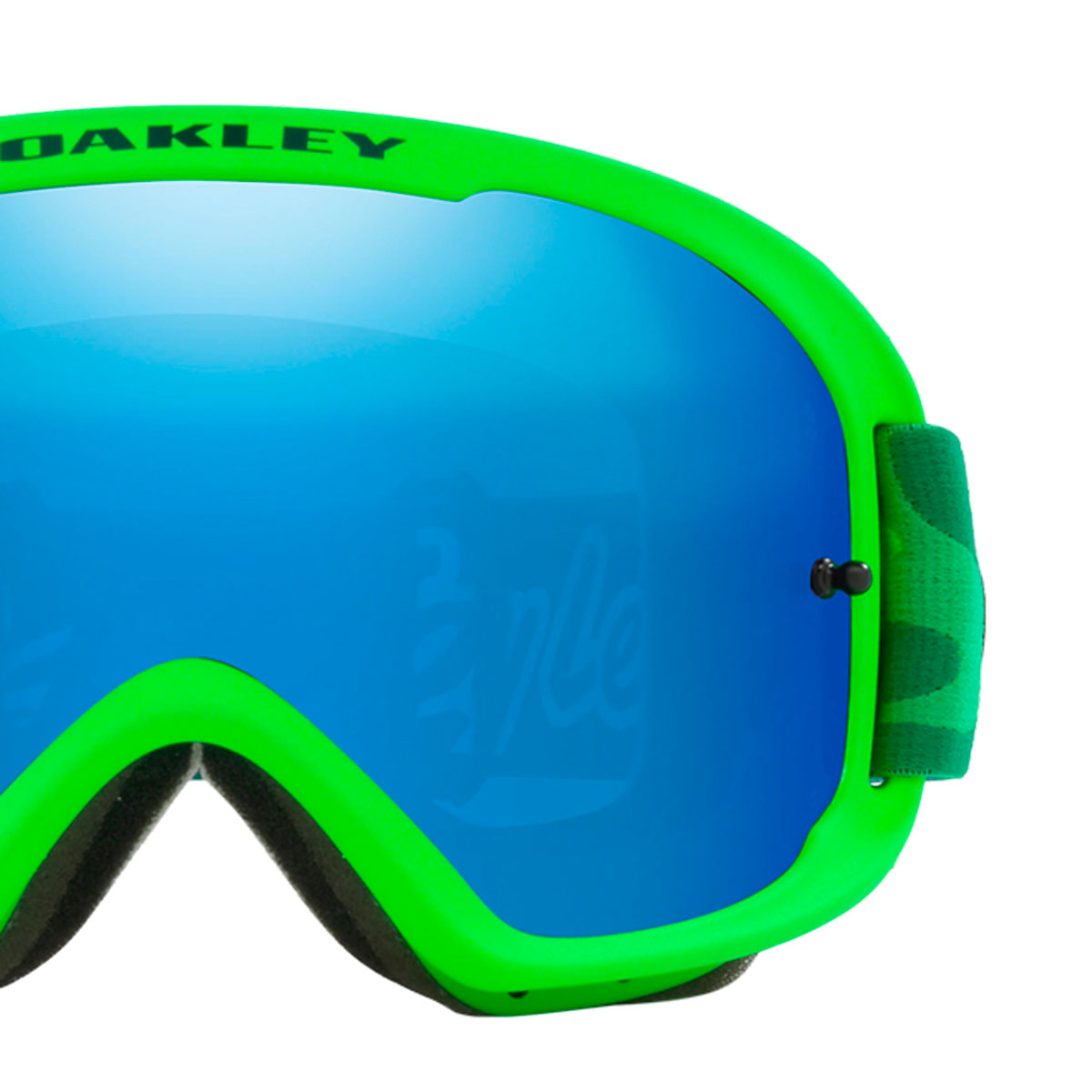 Oculos Goggle Oakley O Frame 2.0 Pro Mtb Verde Star Dazzle Lente Black Ice Iridium