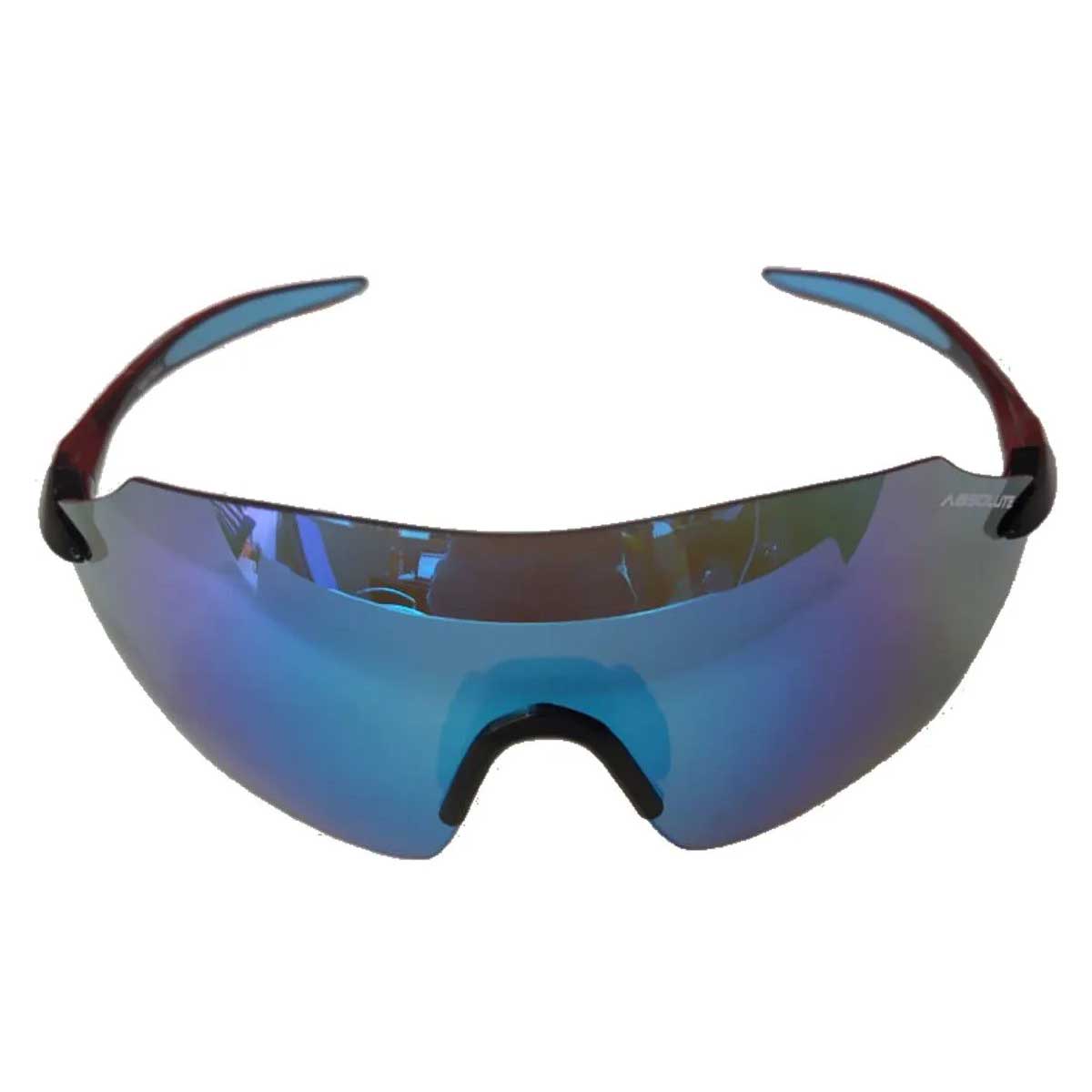 Oculos Para Ciclismo Absolute Prime Sl Preto E Azul Lente Azul Espelhada Uv 400
