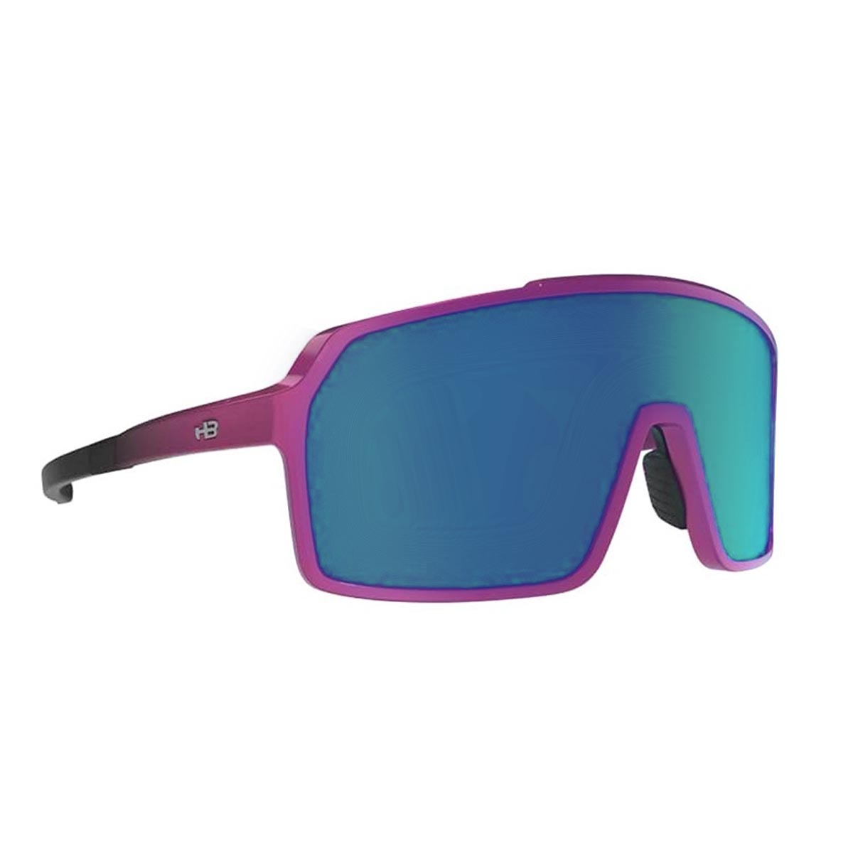 Oculos para Ciclismo HB Grinder Pink Gradiente Mirror Lente Azul Chrome Espelhada