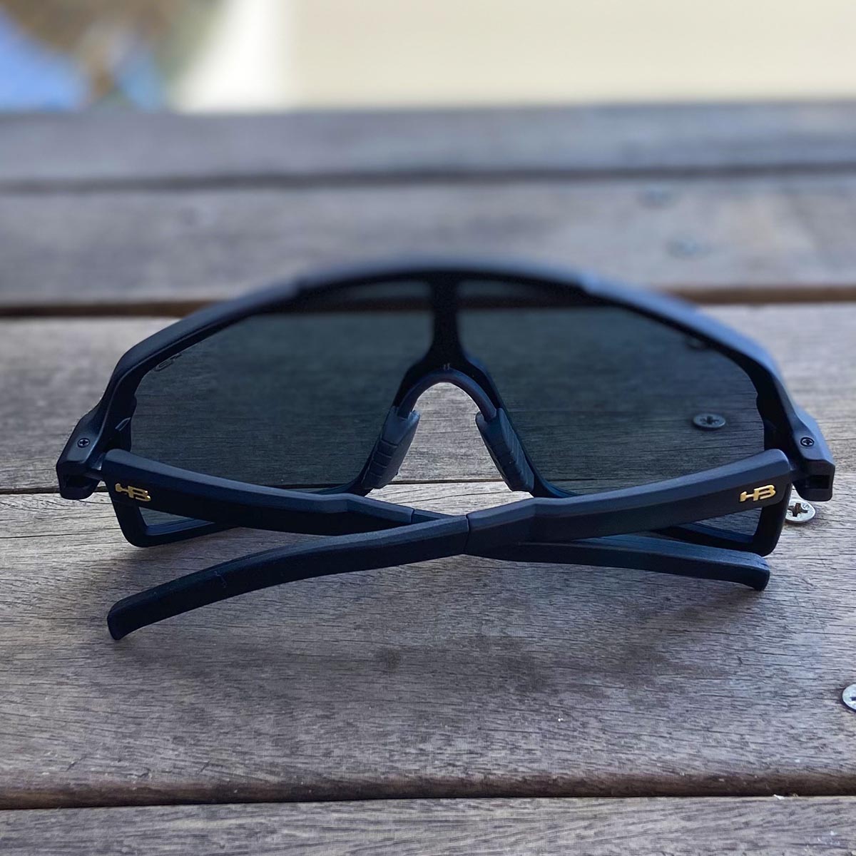 Oculos para Ciclismo HB Grinder Preto Fosco Lente Laranja Chrome Espelhada