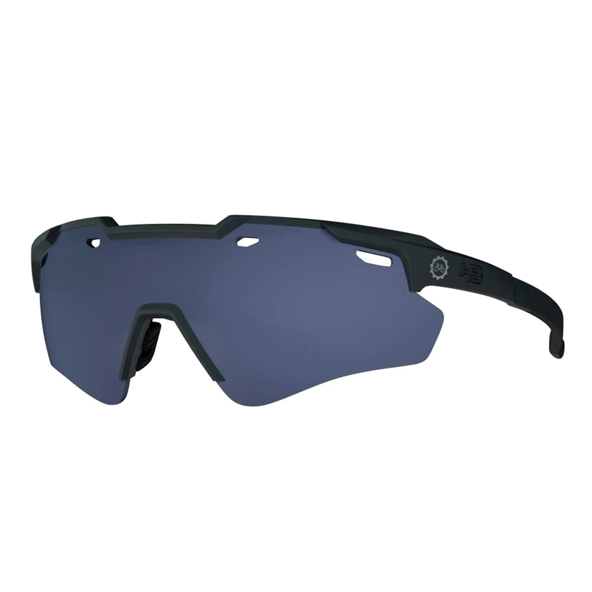 Oculos Para Ciclismo HB Shied Evo 2.0 PQP Preto Fosco e KIT 2 lentes Azul e Cristal