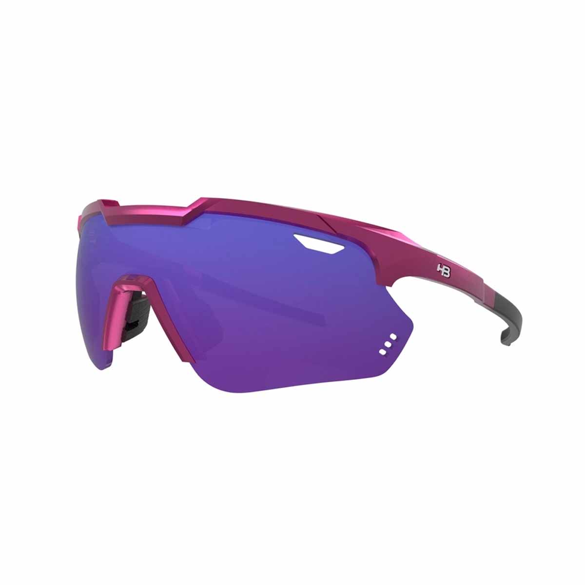 Oculos Para Ciclismo HB Shield Compact 2.0 Rosa Metalico Fosco Lente Azul Chrome Espelhada