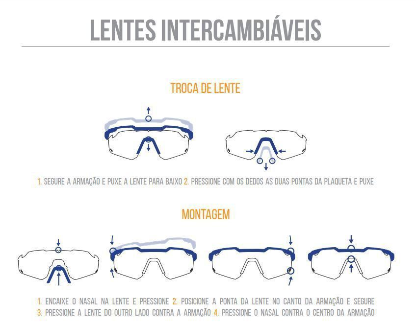 Oculos Para Ciclismo Hb Shield Evo Mountain Laranja Fosco Lente Cinza Espelhada