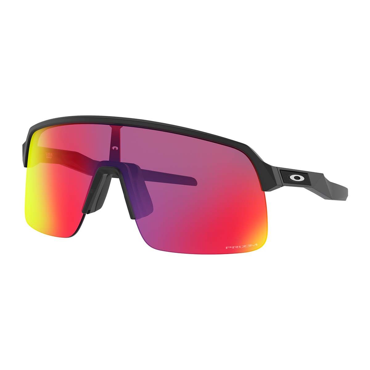 Oculos Para Ciclismo Oakley Sutro Lite Preto Fosco com Lente Prizm Road Roxa Espelhada