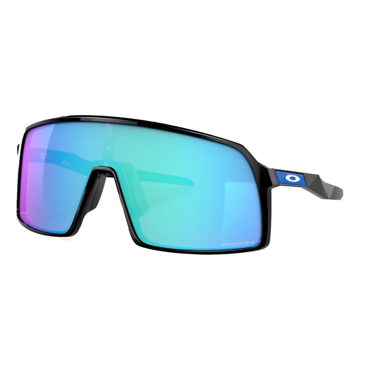 Oculos Para Ciclismo Oakley Sutro Preto com Lente Prizm Sapphire Espelhada Azul