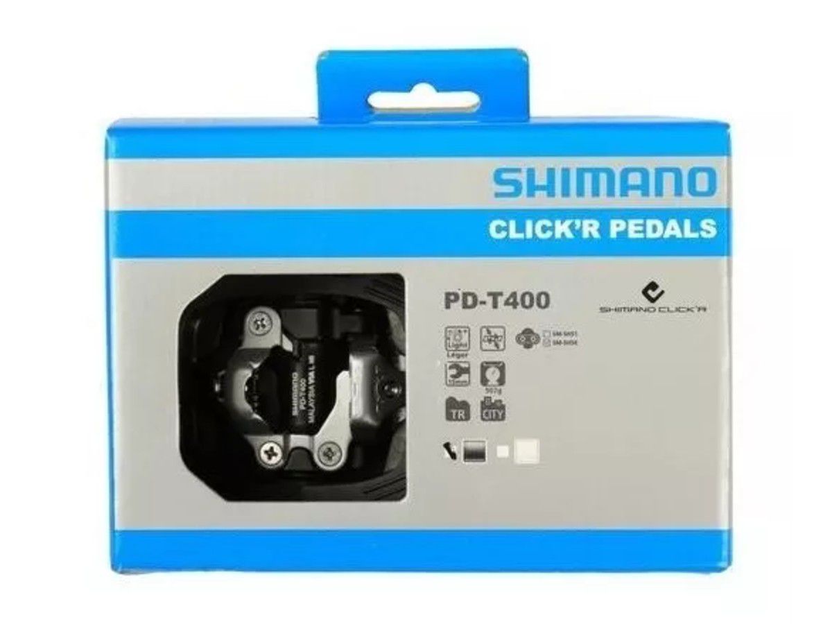 Pedal Clip Aluminio Shimano T400 Click R Preto Pn:Epdt400Lr