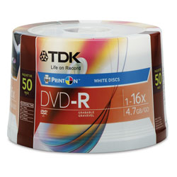 DVD-R TDK printable 4.7 gb 1-16x  50 und