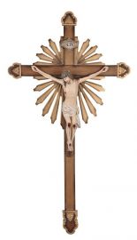 Crucifixo de Parede Ornado Resina 138 cm