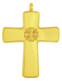 Cruz Peitoral Prata Dourada C1