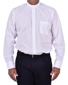 Camisa Clerical Tradicional Manga Longa Branca CT068
