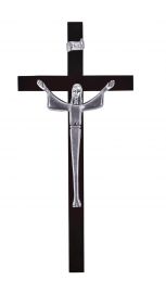 Crucifixo de Madeira 48 cm com Cristo em Alumínio 4822