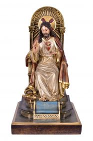 Imagem Cristo Rei no Trono Resina 63cm