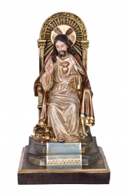 Imagem Cristo Rei no Trono Resina 63cm