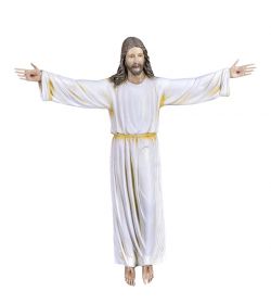 Imagem Cristo Ressuscitado com Túnica Fibra 56 cm