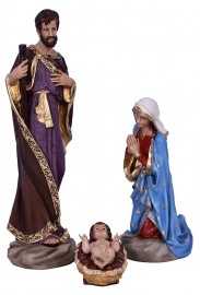 Imagem Sagrada Família Natal Resina 70cm