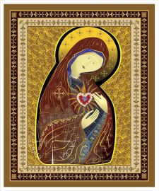 Tela Sagrado Coração de Maria 2686 55x65cm