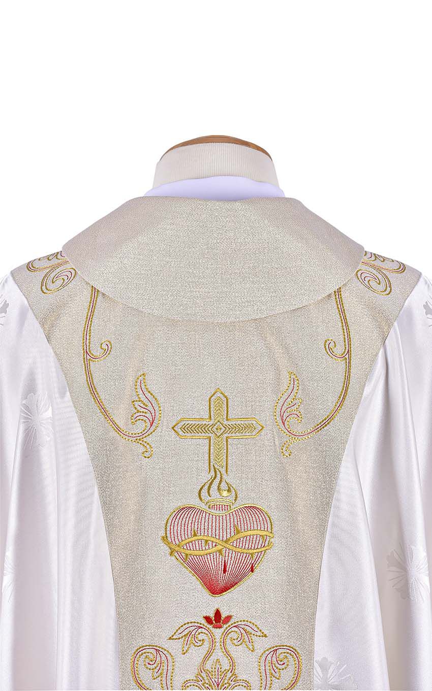 Coleção Episcopal Sagrado Coração com Casula, Estola Sacerdotal e Mitra