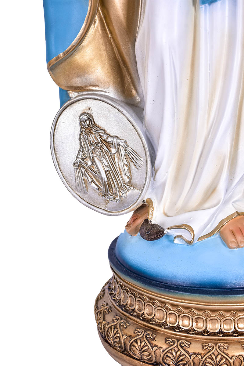Imagem Nossa Senhora das Graças da Medalha Milagrosa com Auréola Resina 60cm