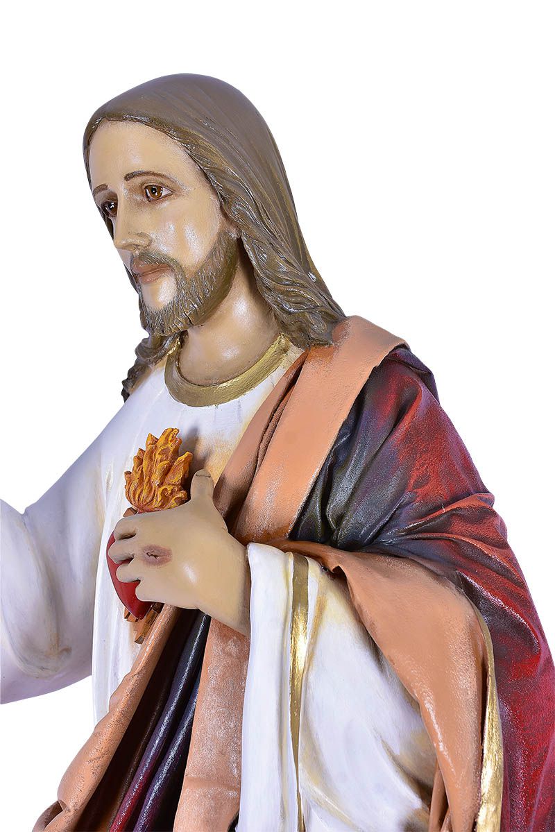 Imagem Sagrado Coração de Jesus Fibra 130 cm