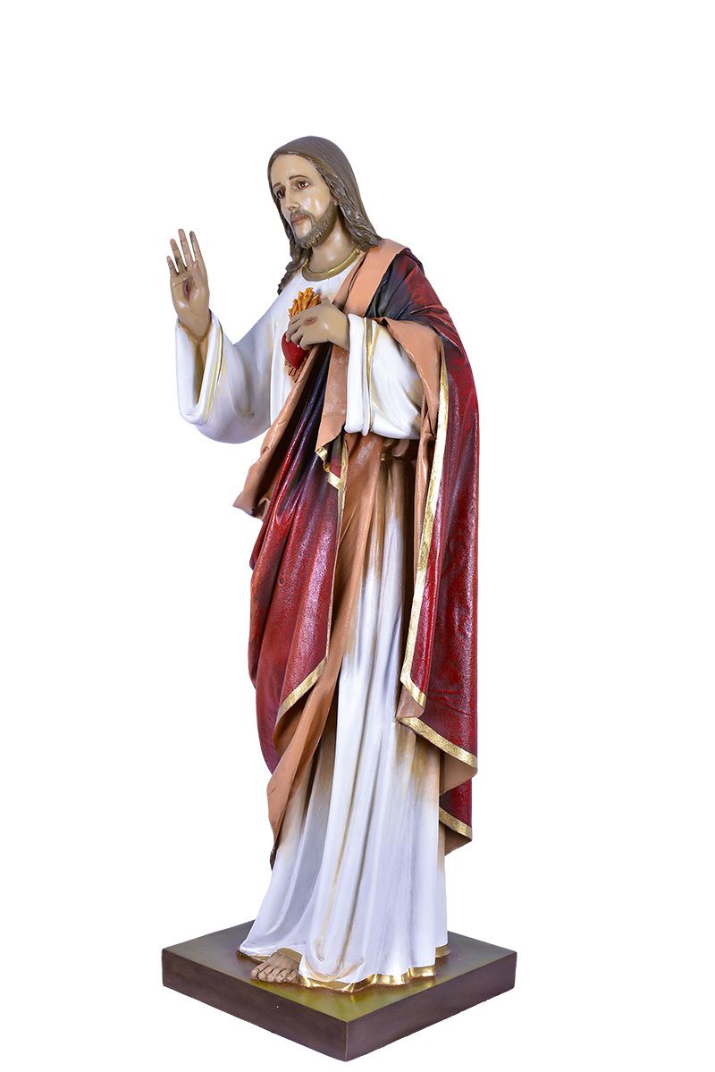 Imagem Sagrado Coração de Jesus Fibra 130 cm