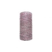 Cordão de Lurex - Pink com Prata - 1mm - 25m