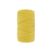 Cordão Encerado Trançado - Amarelo Cítrico (462) - 5mm - 50m