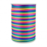 Cordão de Seda Acetinado - Color Mix Neon - 2mm - 100m