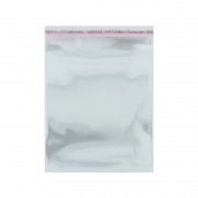 Saco Plástico com Aba Adesiva - Transparente - 10cm x 10cm - 100pçs