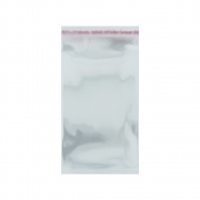 Saco Plástico com Aba Adesiva - Transparente - 10cm x 25cm - 100pçs