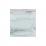 Saco Plástico com Aba Adesiva - Transparente - 12cm x 10cm - 100pçs