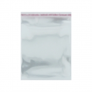 Saco Plástico com Aba Adesiva - Transparente - 12cm x 12cm - 100pçs
