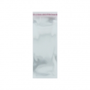 Saco Plástico com Aba Adesiva - Transparente - 4cm x 20cm - 100pçs