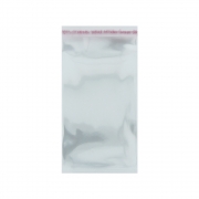 Saco Plástico com Aba Adesiva - Transparente - 7.5cm x 13cm - 100pçs
