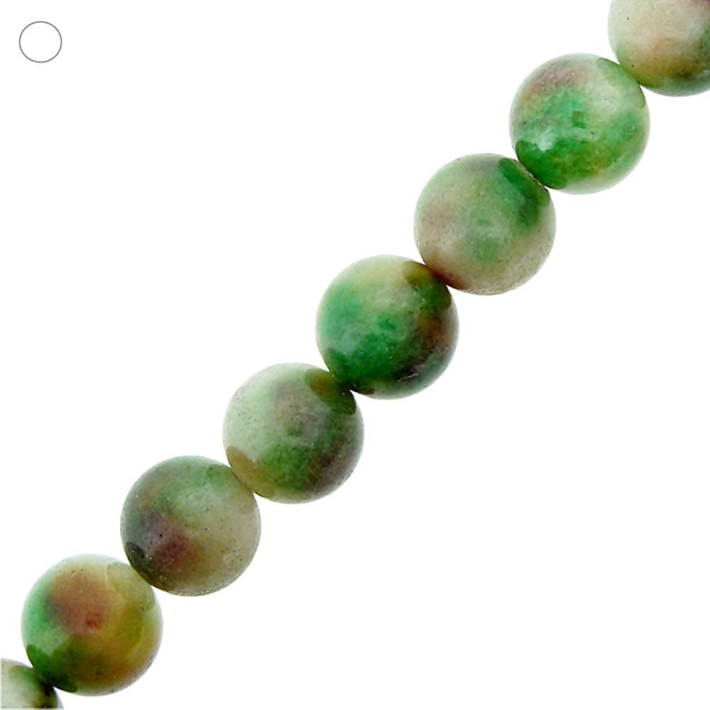 Fio de Bolinhas de Jade Multicolor (1) - 16mm - 40cm  - Nathalia Bijoux®