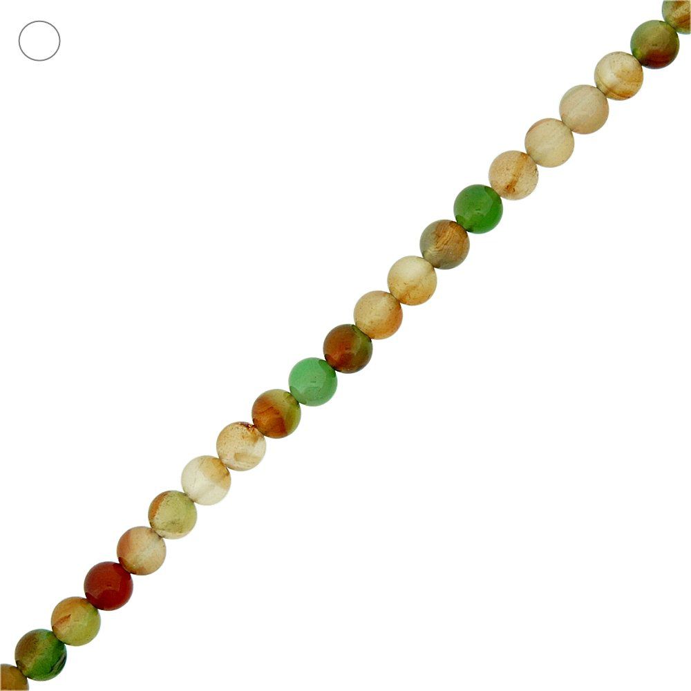 Fio de Bolinhas de Jade Multicolor (1) - 6mm - 40cm  - Nathalia Bijoux®