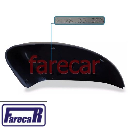 Capa Primer para Pintar Para Espelho Retrovisor com Pisca Ford Focus 2010 2011 2012 2013 2014 2015 2016 2017  - Farecar Comercio