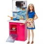 Barbie Real Movel com Boneca Cozinha Mattel DVX51