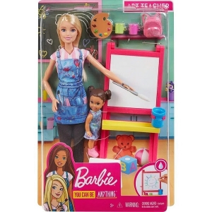 Boneca Barbie Profissoes Conjunto Professora de ARTES Mattel DHB63