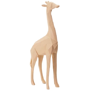 Escultura Decorativa Girafa em Poliresina 30CM Nude MART