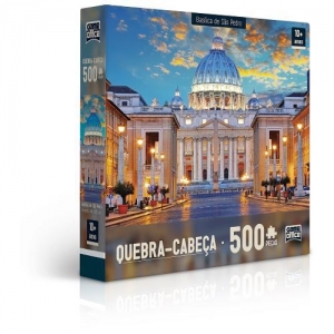 QUEBRA-CABEÇA 500 Peças Basilica de Sao Pedro Italia Game Office 2305